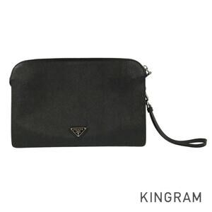 Prada Saffiano Black Leather Shoulder Bag